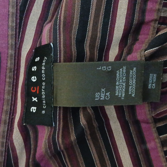 Axcess Purple Pinstripe Long Sleeve Dress Shirt - Picture 8 of 8